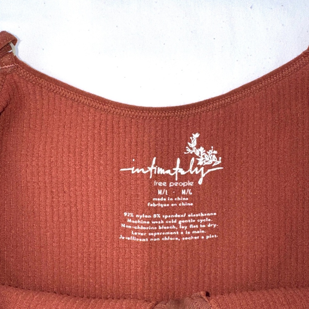 Free People Rust Ribbed Tank Top - Picture 5 of 5